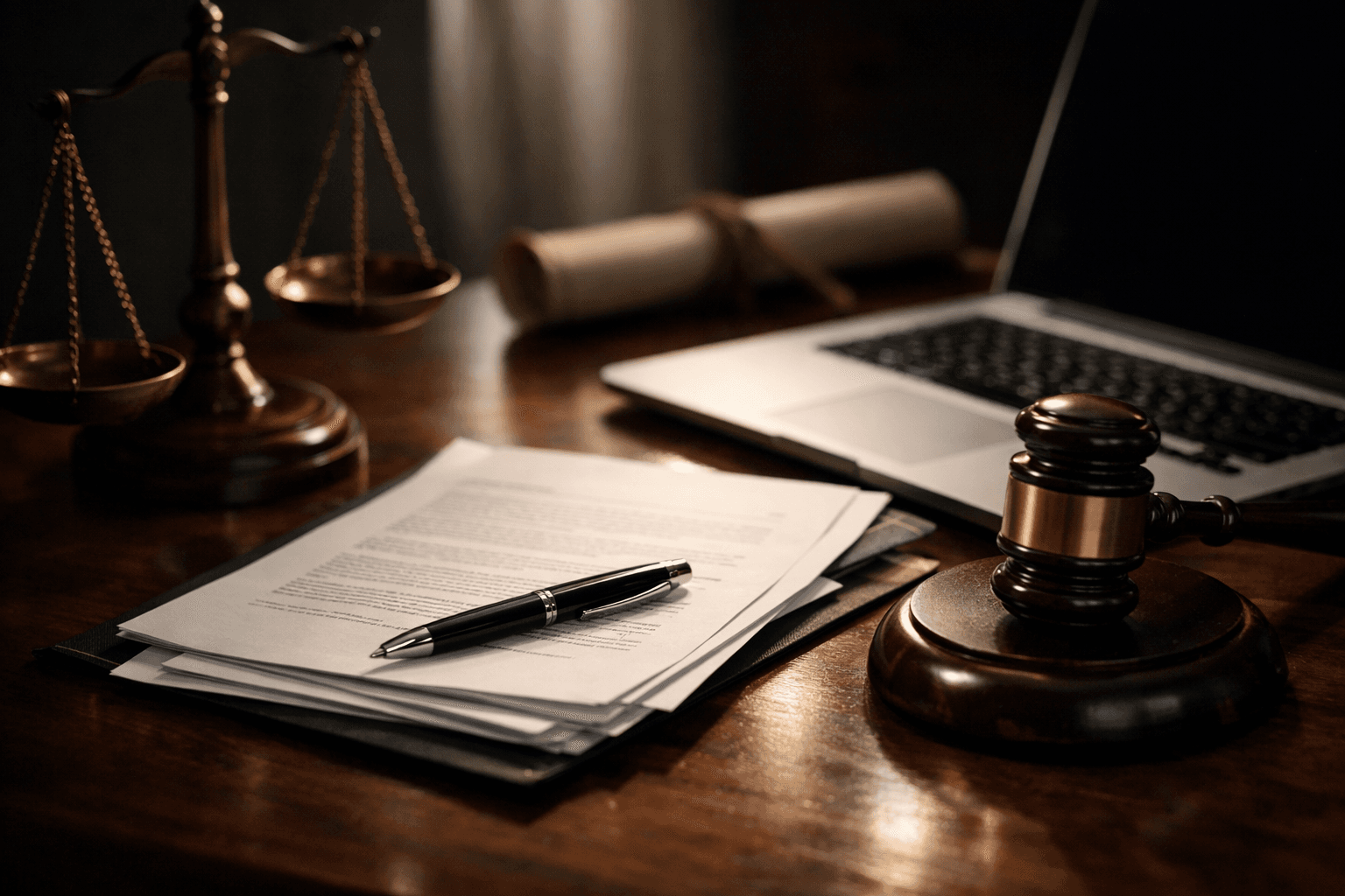 Advogado revisando documentos enquanto utiliza o BPO de legalização